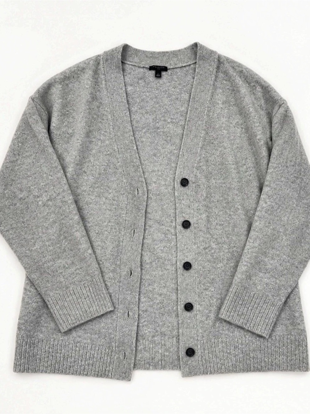 Talbots Gray Button-Front Cardigan Size Large